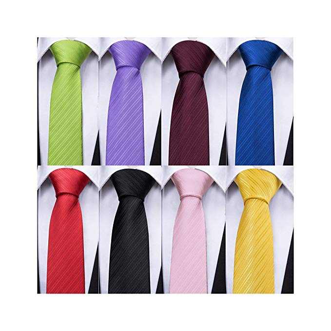 Barry.Wang Men's Tie Set Silk Wedding Neckties Jacquard Woven Fashion ...